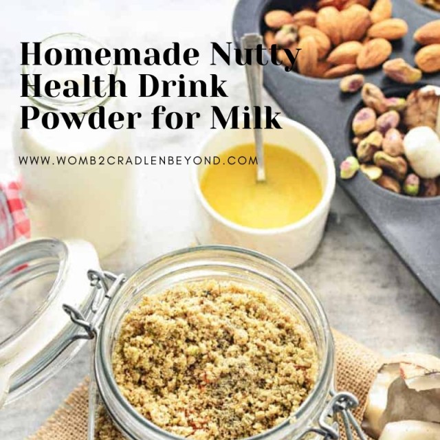 Homemade Nutty Health Drink Powder For Milk